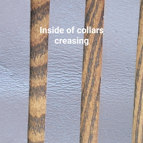 Lot of 3 Brown Leather Dog Collars Size 20 Unused - Picture 9 of 11